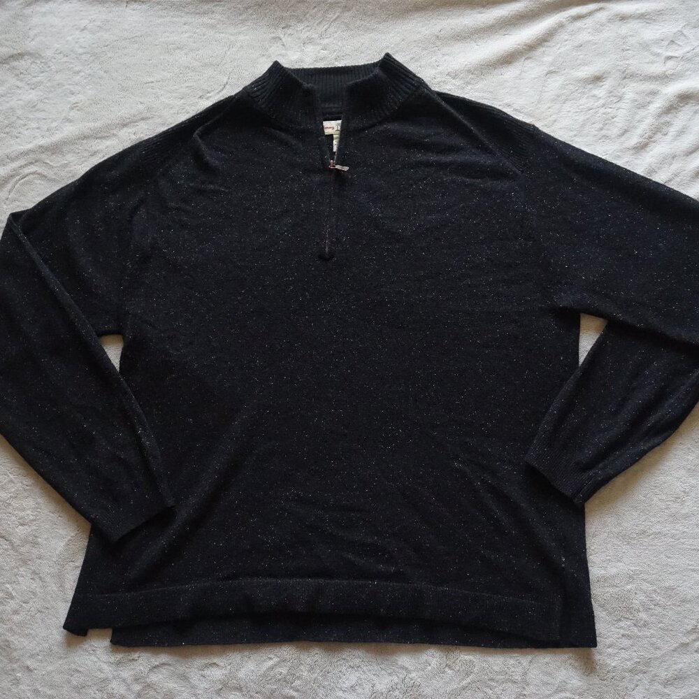 Tommy bahama flecked quarter zip - wool/nylon/silk/angora blend